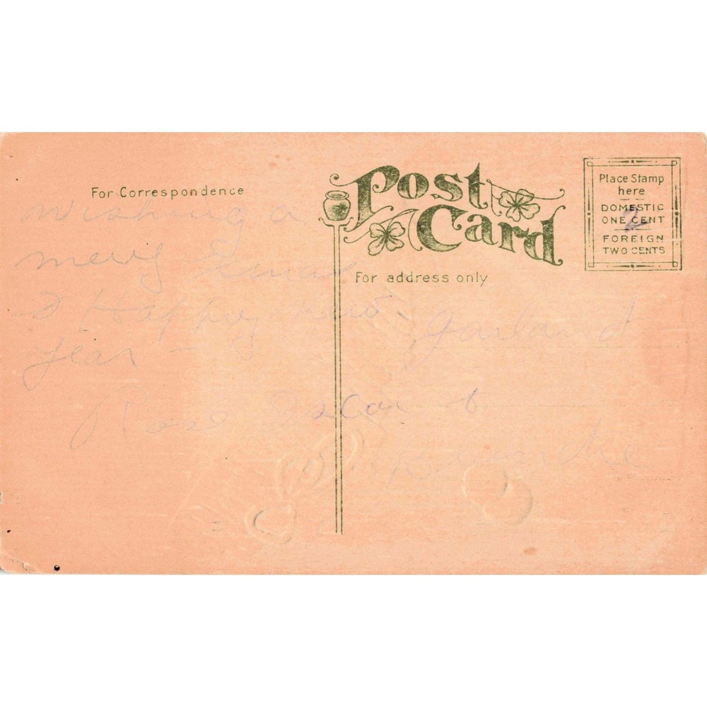 Vintage Happy Birthday Postcard Scenic Castle Landscape Trompe L'oeil Design - Picture 2 of 2